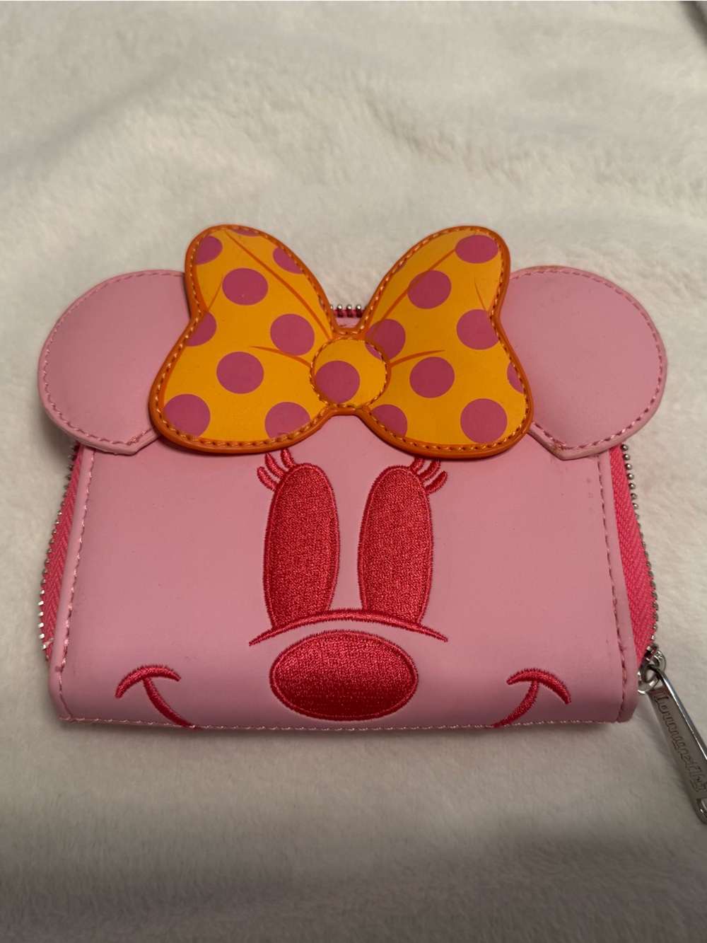 Pink Minnie Mouse Bow Zip Wallet - Kids Accessories